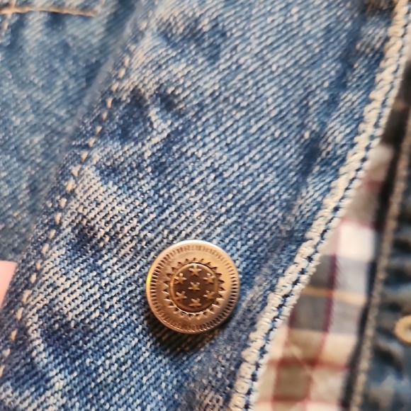 Milwaukee Tools Swingster Men's Flannel Lined Blue Denim Jacket Size XL Vintage - Picture 6 of 12